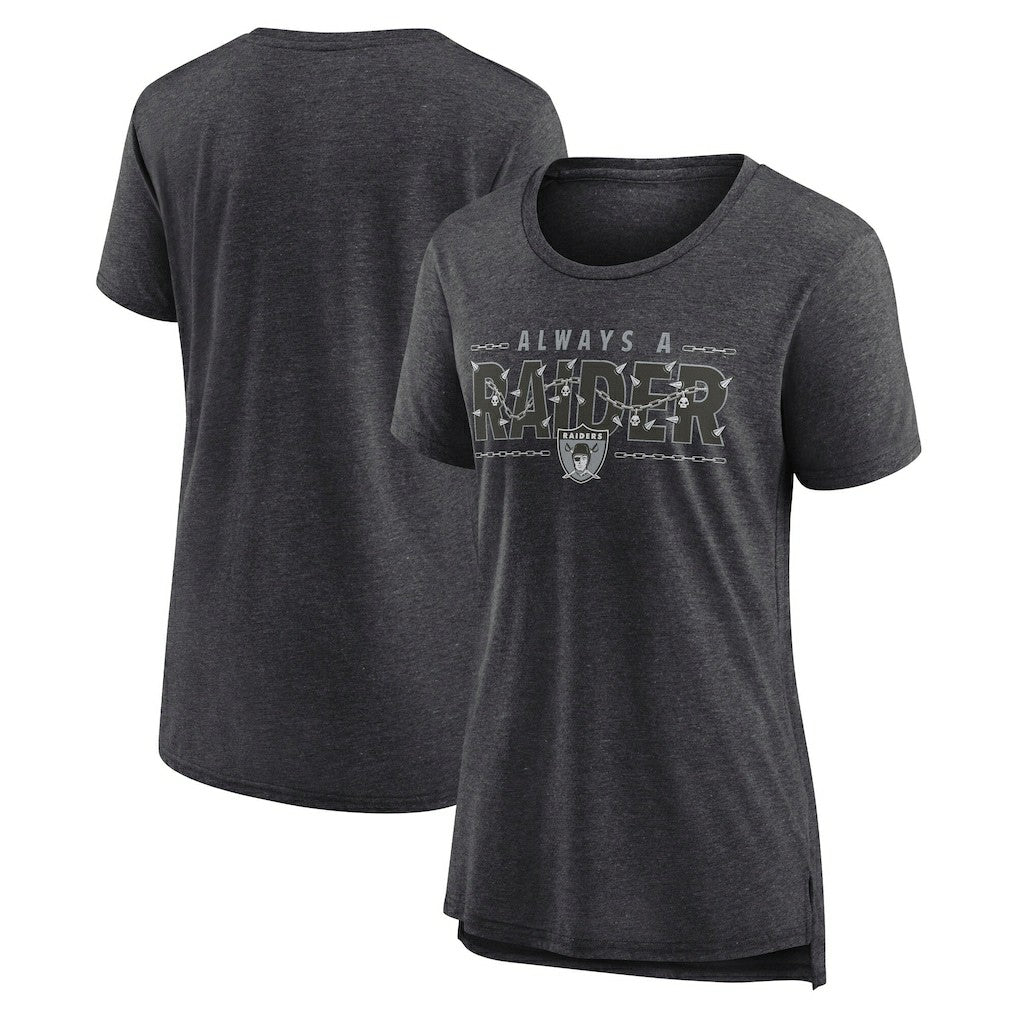 Las Vegas Raiders Nike Women's Vintage Graphic Tri-Blend Scoop Neck T-Shirt