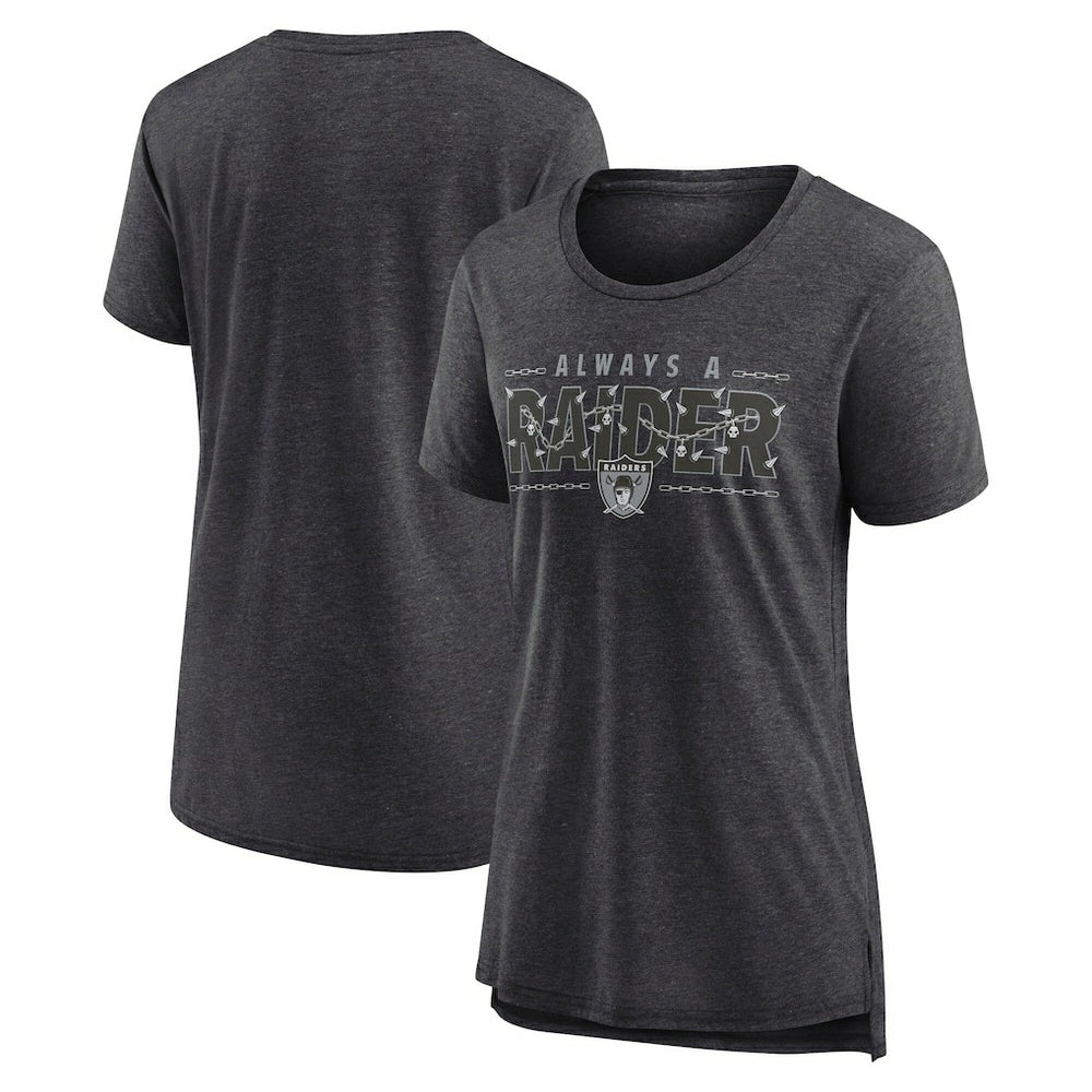 Las Vegas Raiders Nike Women's Vintage Graphic Tri-Blend Scoop Neck T-Shirt
