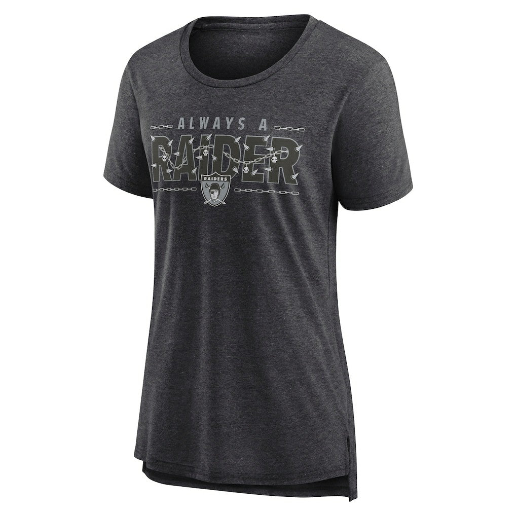 Las Vegas Raiders Nike Women's Vintage Graphic Tri-Blend Scoop Neck T-Shirt