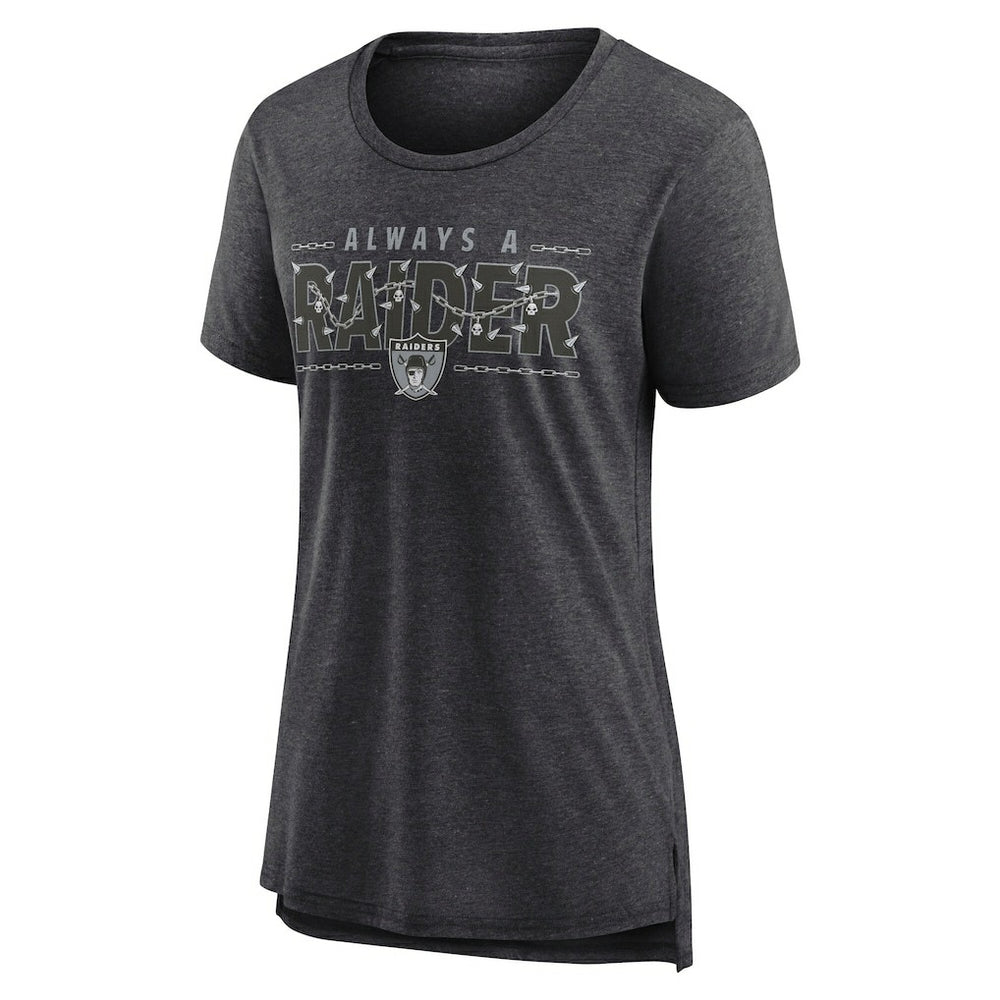 Las Vegas Raiders Nike Women's Vintage Graphic Tri-Blend Scoop Neck T-Shirt
