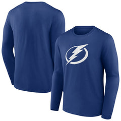 Tampa Bay Lightning Blue Primary Logo Long Sleeve T-Shirt Discount