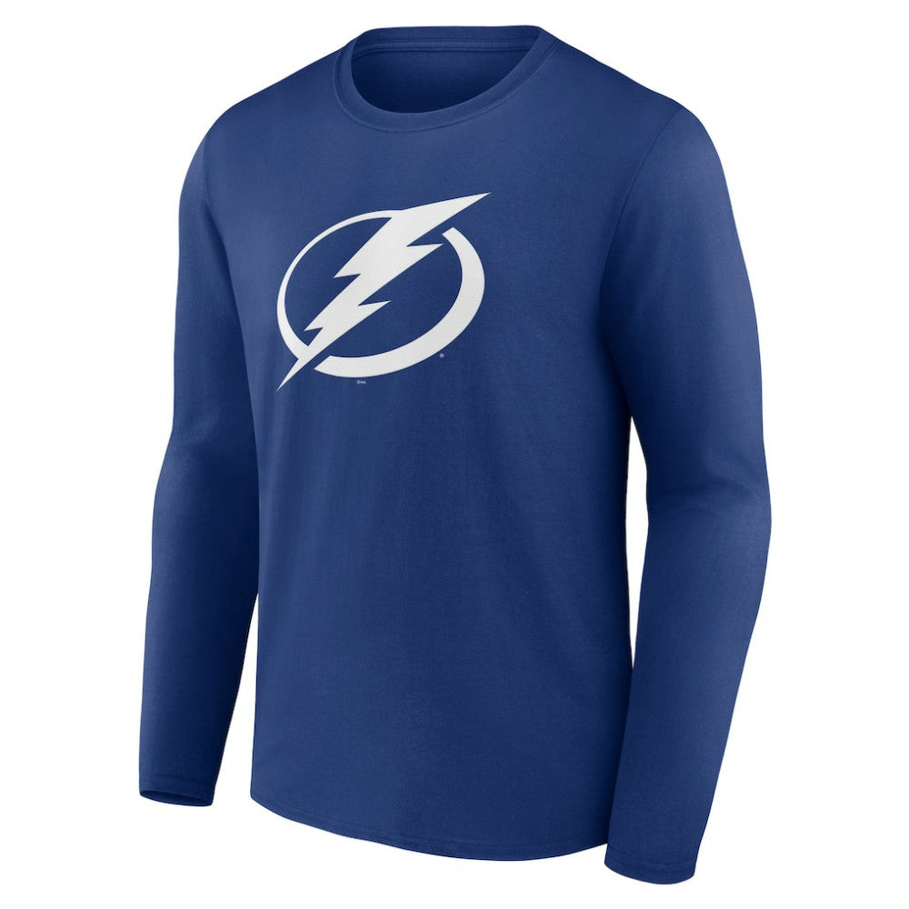 Tampa Bay Lightning Blue Primary Logo Long Sleeve T-Shirt Discount