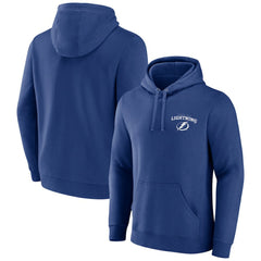 Tampa Bay Lightning Blue Team Lockup Pullover Hoodie On Sale