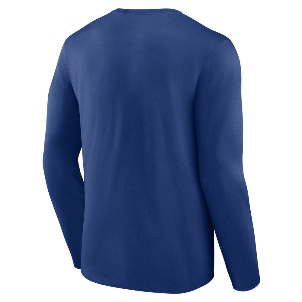 Toronto Maple Leafs Blue Team Lockup Long Sleeve T-Shirt Discount