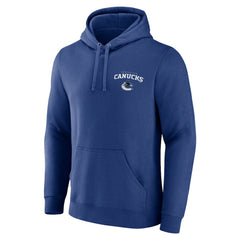 Vancouver Canucks Blue Team Lockup Pullover Hoodie Sale