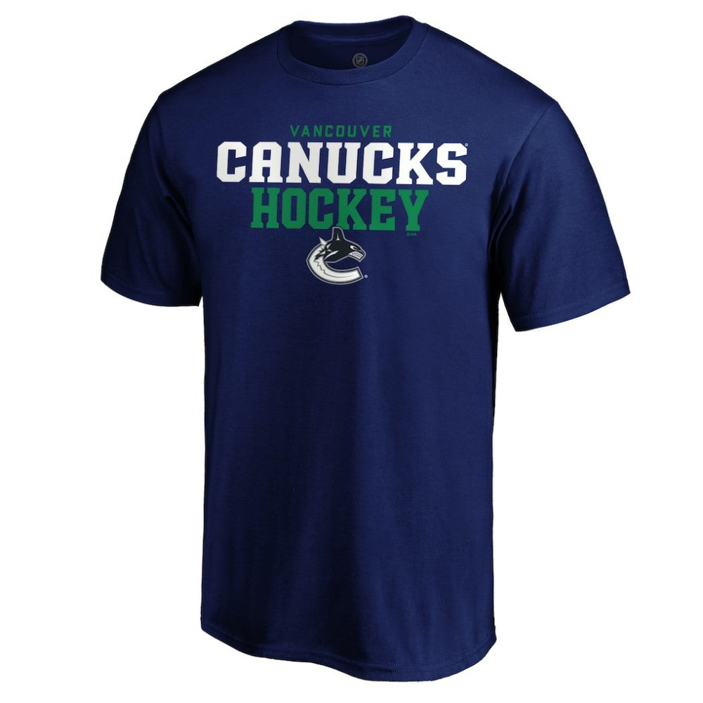 Vancouver Canucks Navy Double Stack T-Shirt Sale