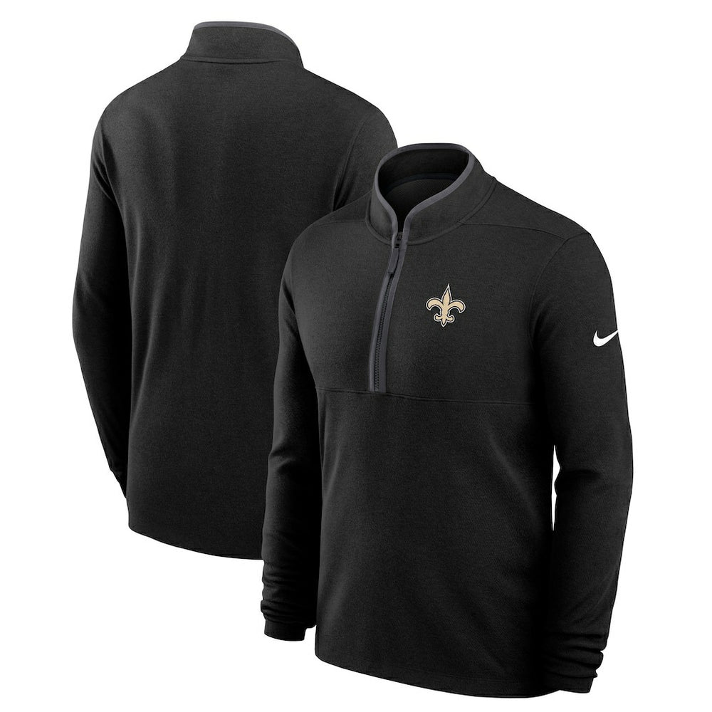New Orleans Saints Nike Lightweight Victory Dri-FIT Half-Zip Pullover