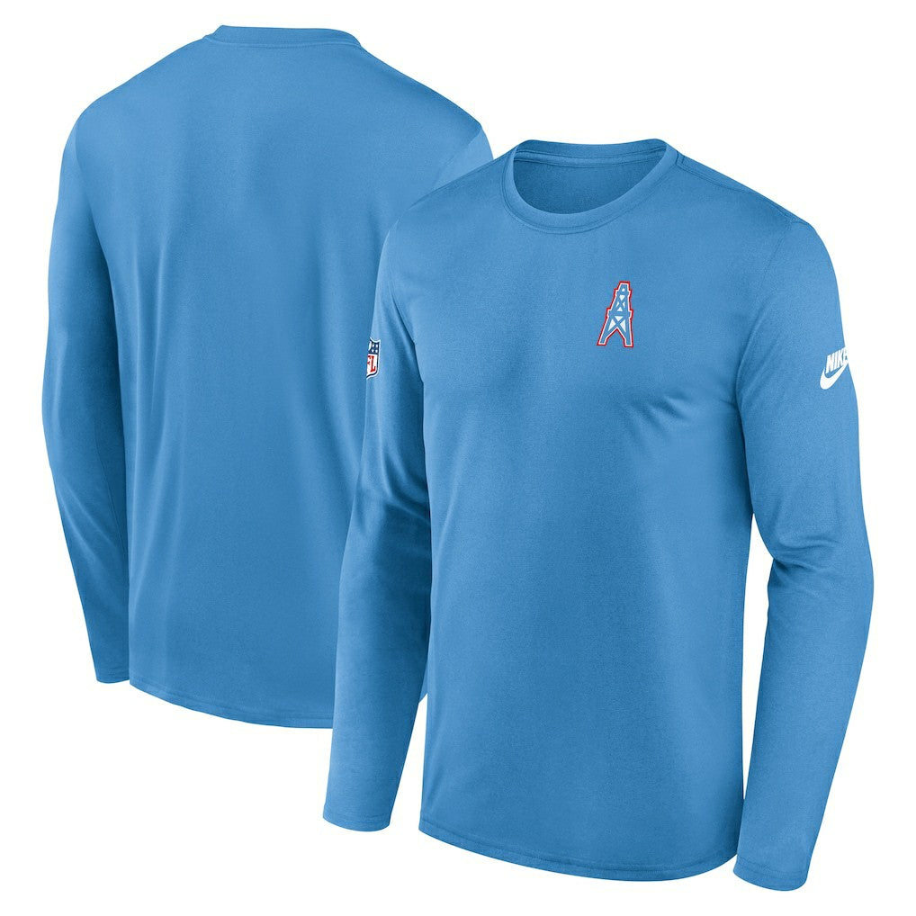 Tennessee Titans Nike Legend Oilers Throwback Dri-FIT Long Sleeve T-Shirt