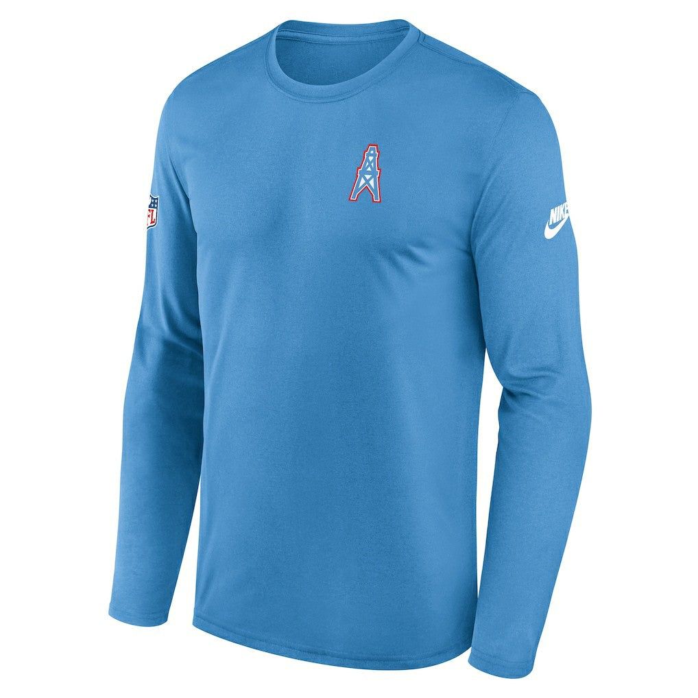 Tennessee Titans Nike Legend Oilers Throwback Dri-FIT Long Sleeve T-Shirt