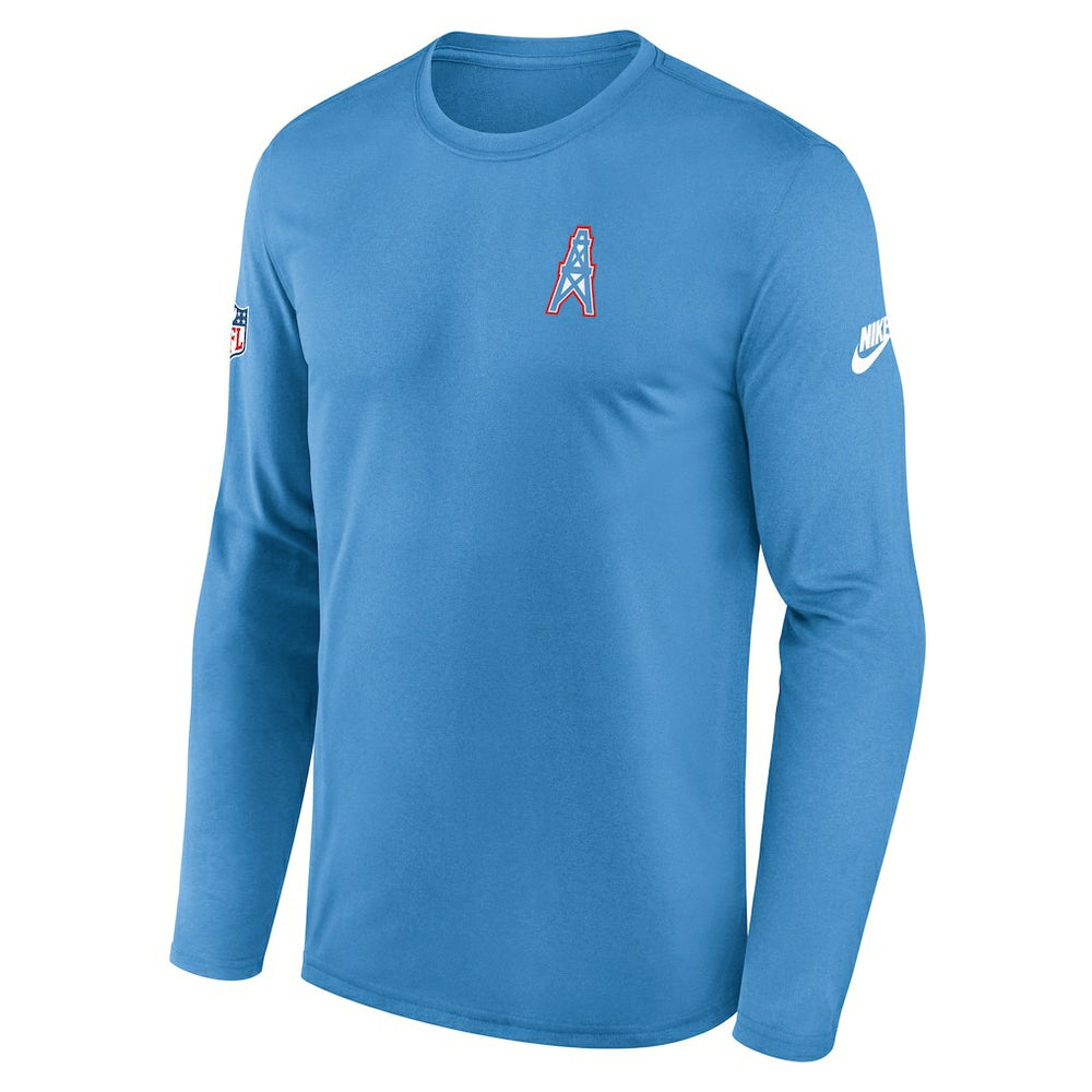 Tennessee Titans Nike Legend Oilers Throwback Dri-FIT Long Sleeve T-Shirt