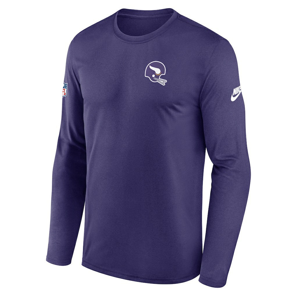 Minnesota Vikings Nike Legend Small Logo Dri-FIT Long Sleeve T-Shirt