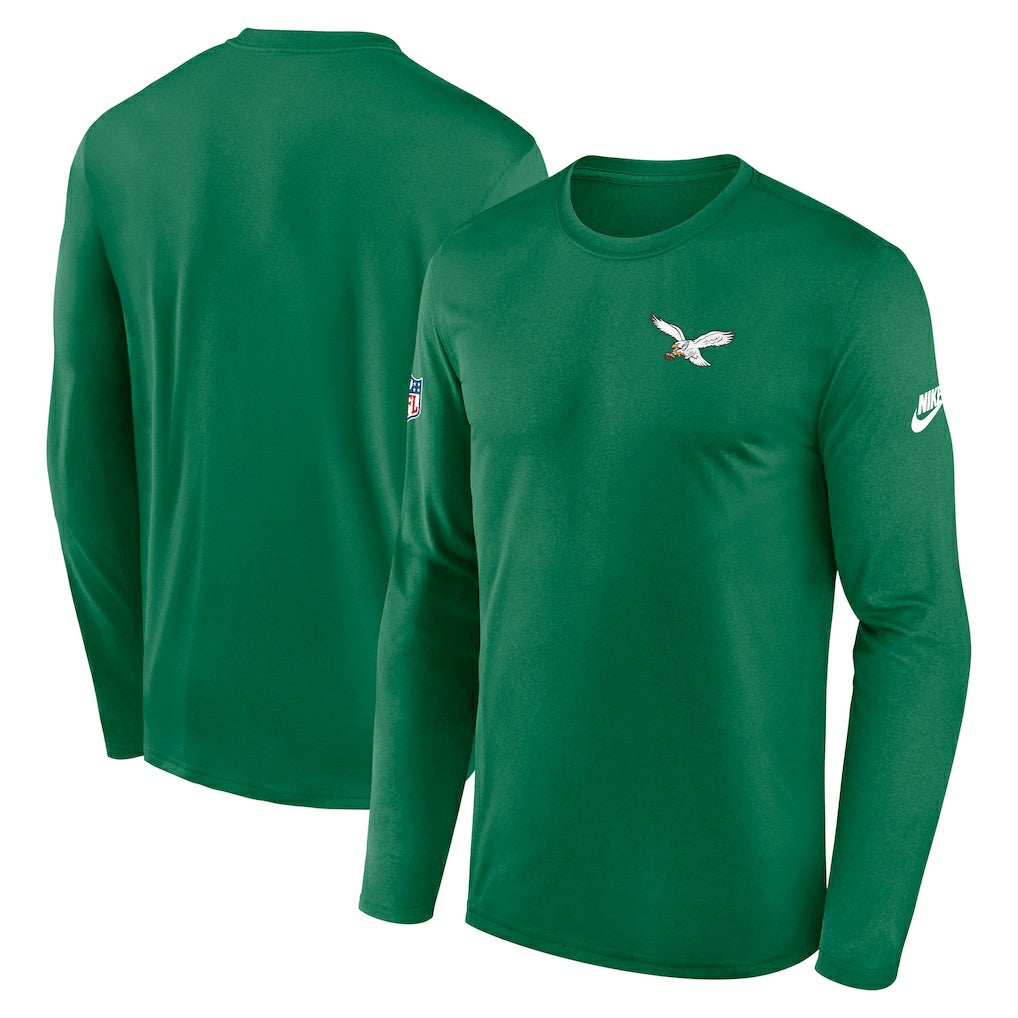Philadelphia Eagles Nike Legend Small Logo Dri-FIT Long Sleeve T-Shirt