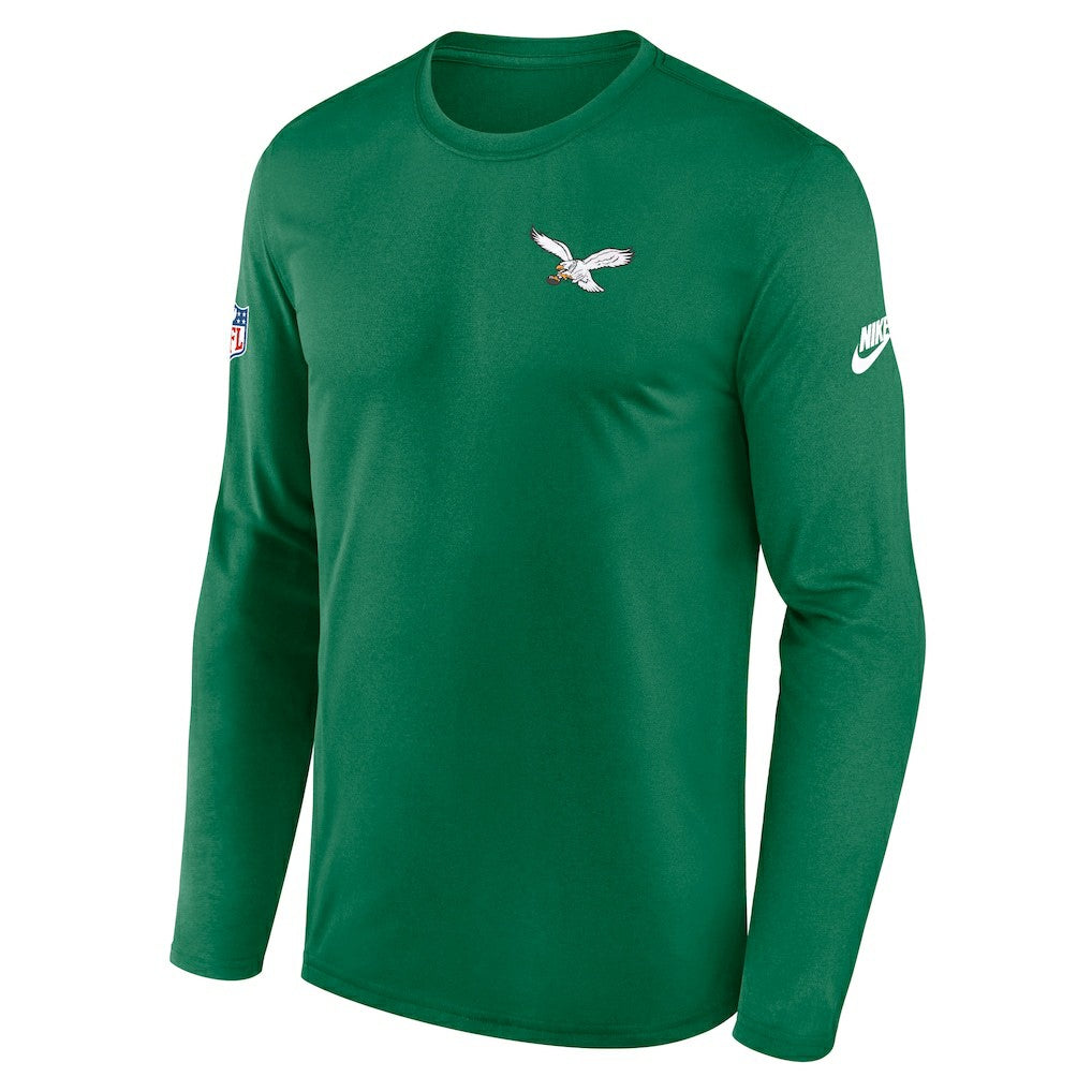 Philadelphia Eagles Nike Legend Small Logo Dri-FIT Long Sleeve T-Shirt