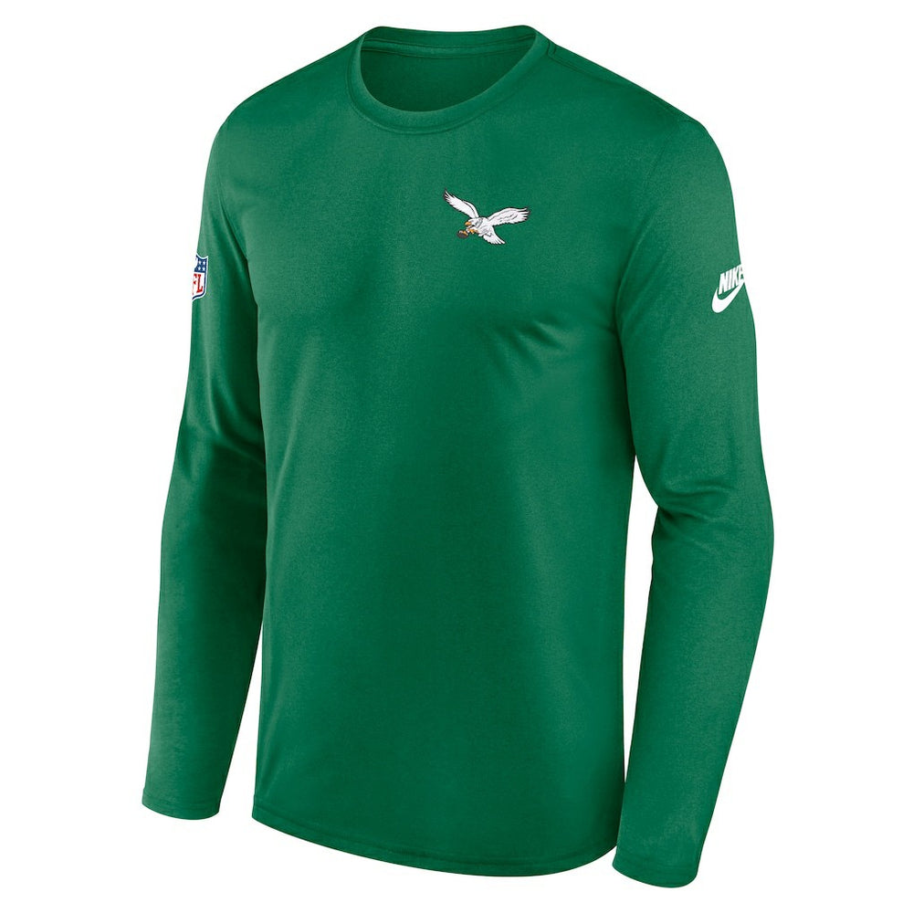 Philadelphia Eagles Nike Legend Small Logo Dri-FIT Long Sleeve T-Shirt