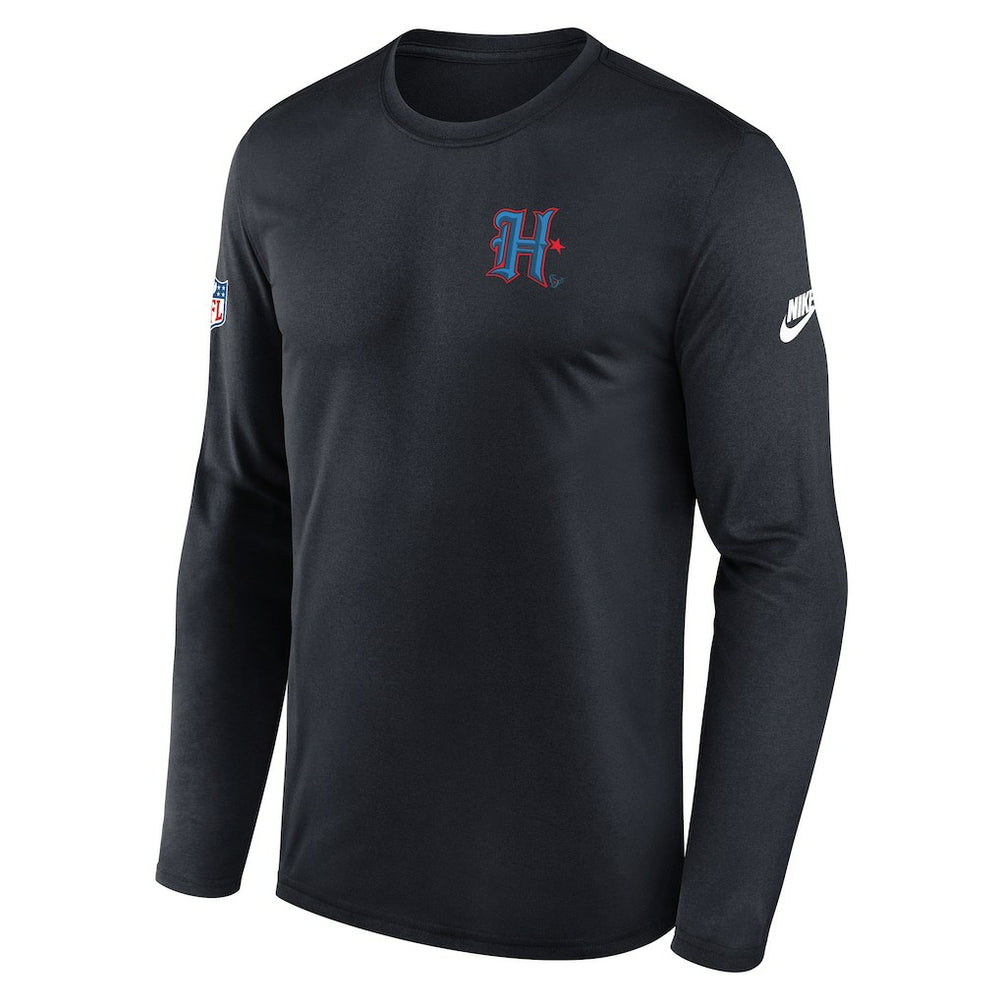 Houston Texans Nike Legend Small Logo Dri-FIT Long Sleeve T-Shirt
