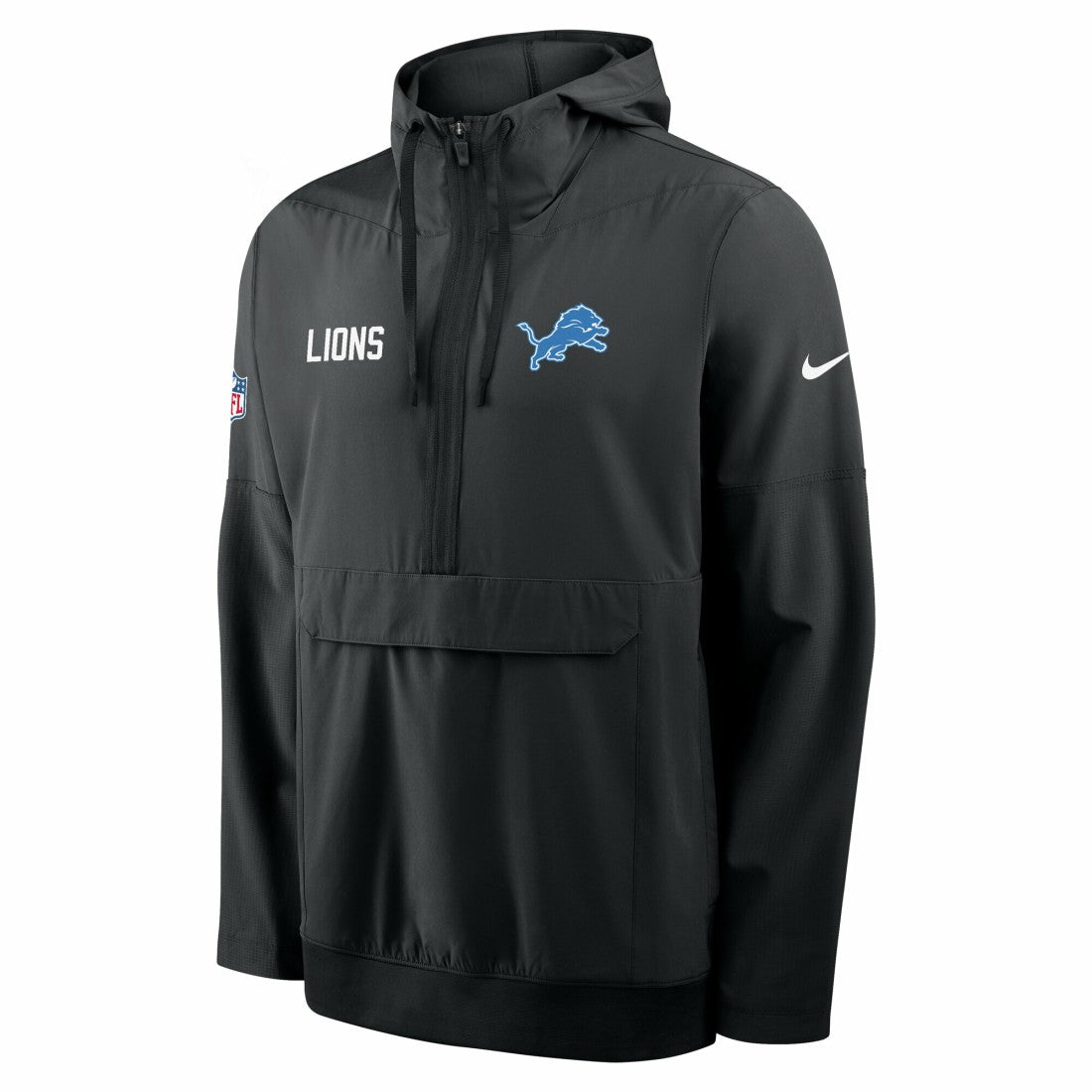 Detroit Lions Nike Sideline Alt Pack Anorak Half-Zip Hoodie Jacket