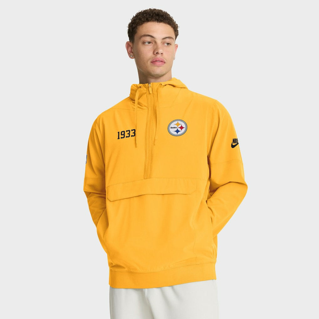 Pittsburgh Steelers Nike 1933 Sideline Alt Pack Anorak Half-Zip Hoodie Jacket