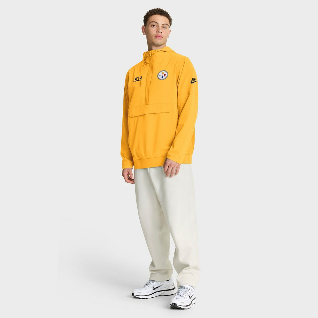 Pittsburgh Steelers Nike 1933 Sideline Alt Pack Anorak Half-Zip Hoodie Jacket