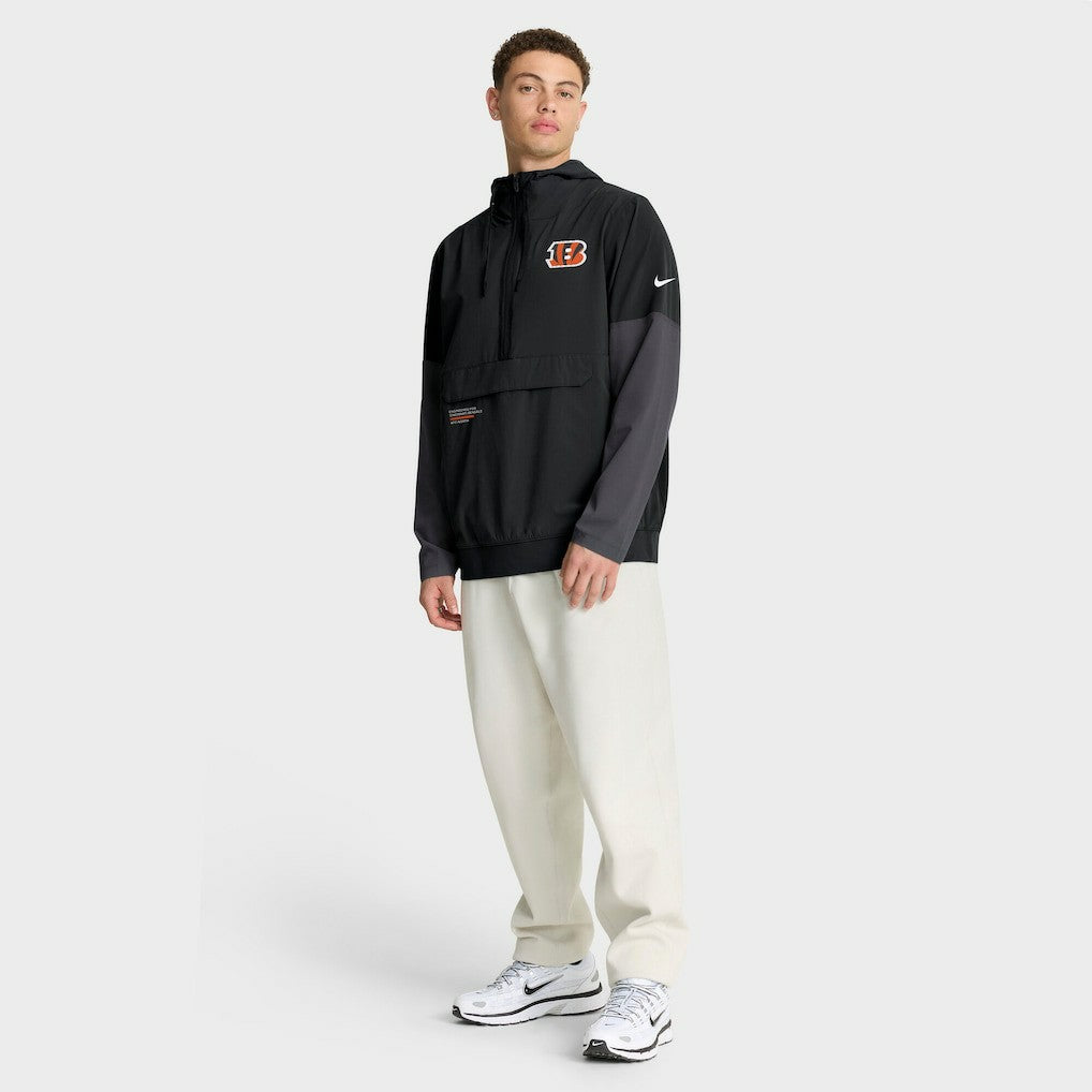 Cincinnati Bengals Nike Sideline Anorak Half-Zip Hoodie Jacket