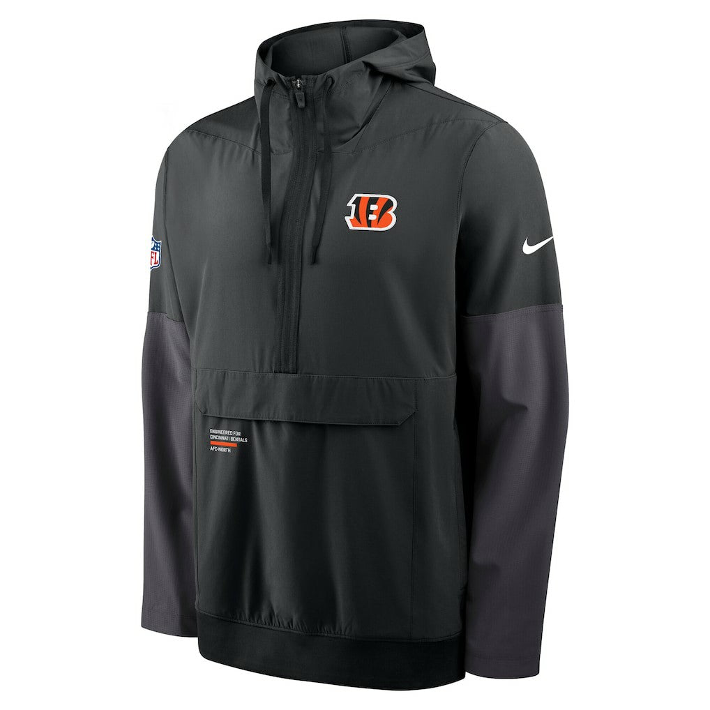 Cincinnati Bengals Nike Sideline Anorak Half-Zip Hoodie Jacket