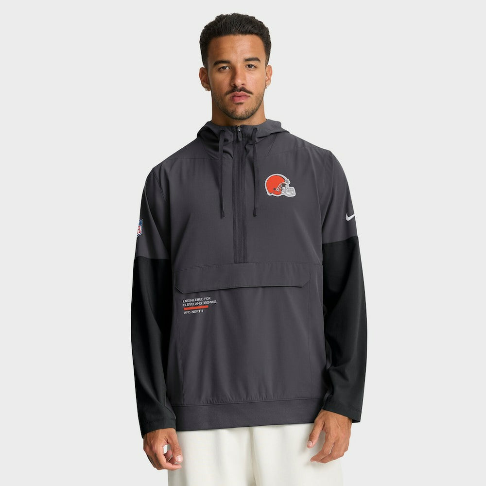Cleveland Browns Nike Sideline Anorak Half-Zip Hoodie Jacket