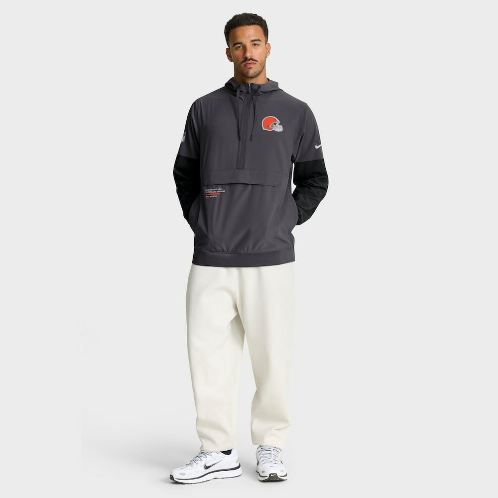 Cleveland Browns Nike Sideline Anorak Half-Zip Hoodie Jacket