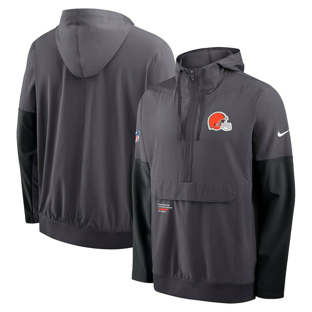 Cleveland Browns Nike Sideline Anorak Half-Zip Hoodie Jacket