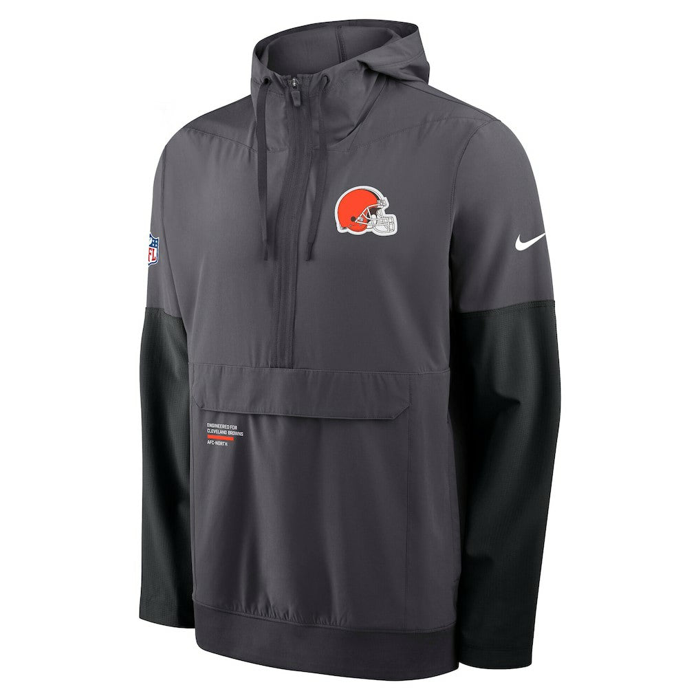 Cleveland Browns Nike Sideline Anorak Half-Zip Hoodie Jacket
