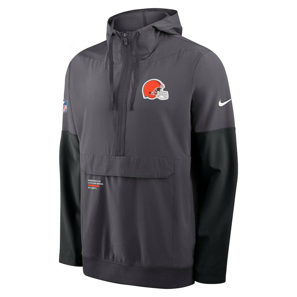 Cleveland Browns Nike Sideline Anorak Half-Zip Hoodie Jacket