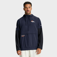 Denver Broncos Nike Sideline Anorak Half-Zip Hoodie Jacket