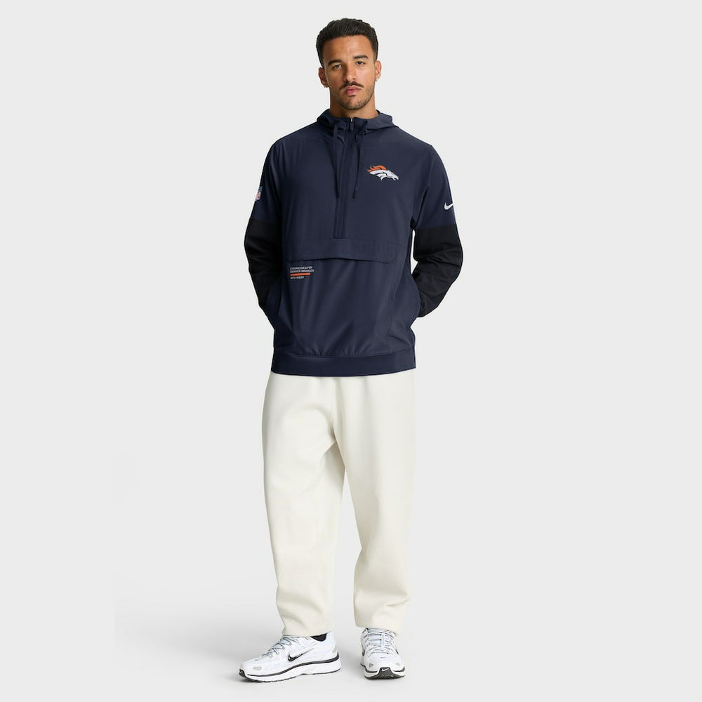 Denver Broncos Nike Sideline Anorak Half-Zip Hoodie Jacket