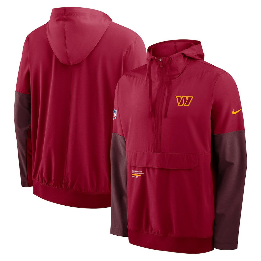 Washington Commanders Nike Sideline Anorak Half-Zip Hoodie Jacket