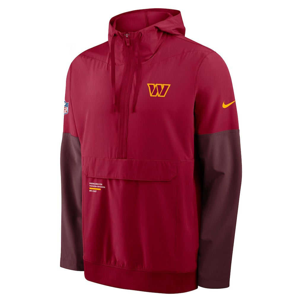 Washington Commanders Nike Sideline Anorak Half-Zip Hoodie Jacket