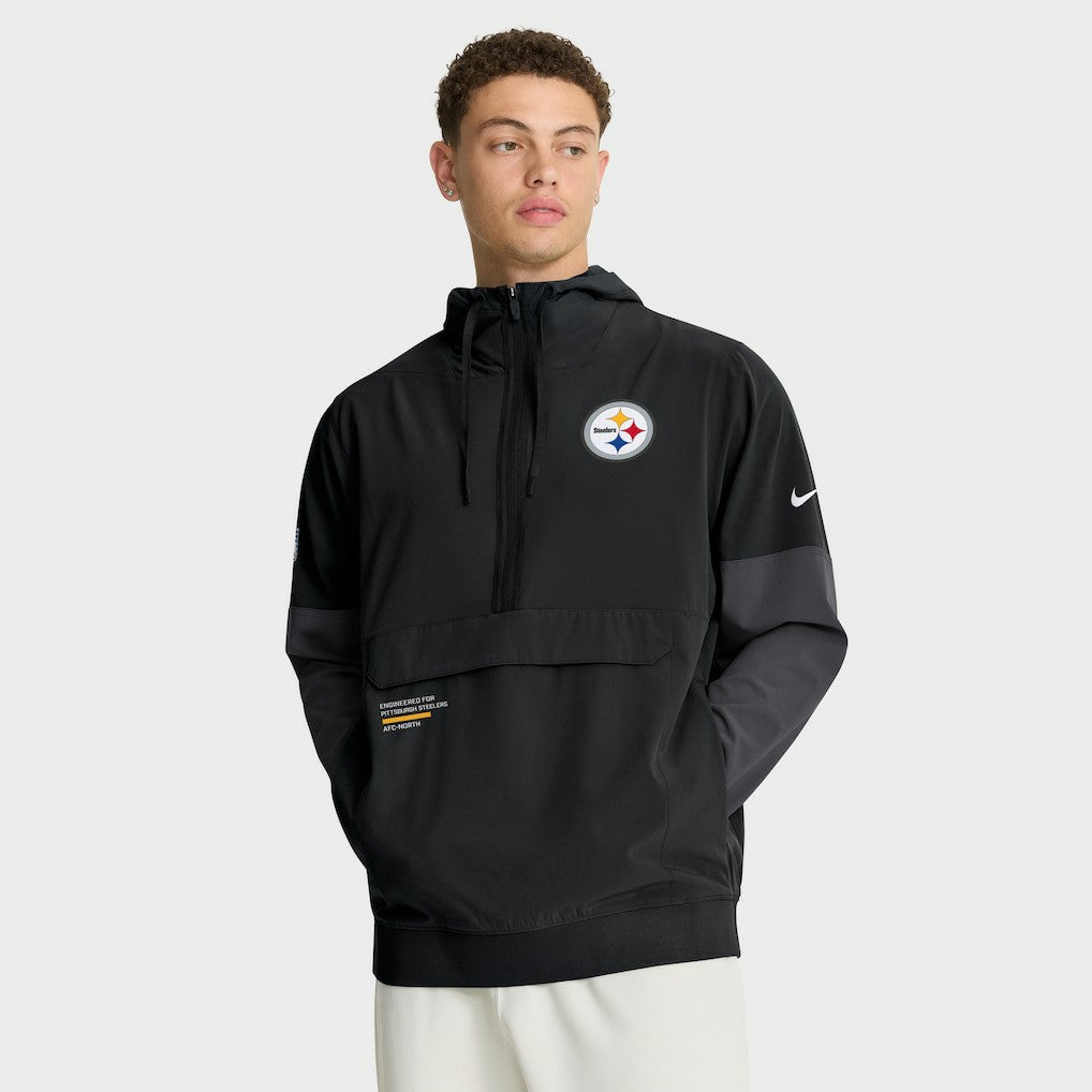 Pittsburgh Steelers Nike Sideline Anorak Half-Zip Hoodie Jacket