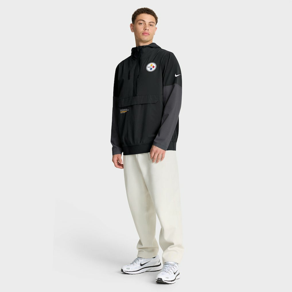 Pittsburgh Steelers Nike Sideline Anorak Half-Zip Hoodie Jacket