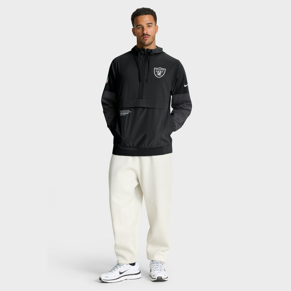 Las Vegas Raiders Nike Sideline Anorak Half-Zip Hoodie Jacket