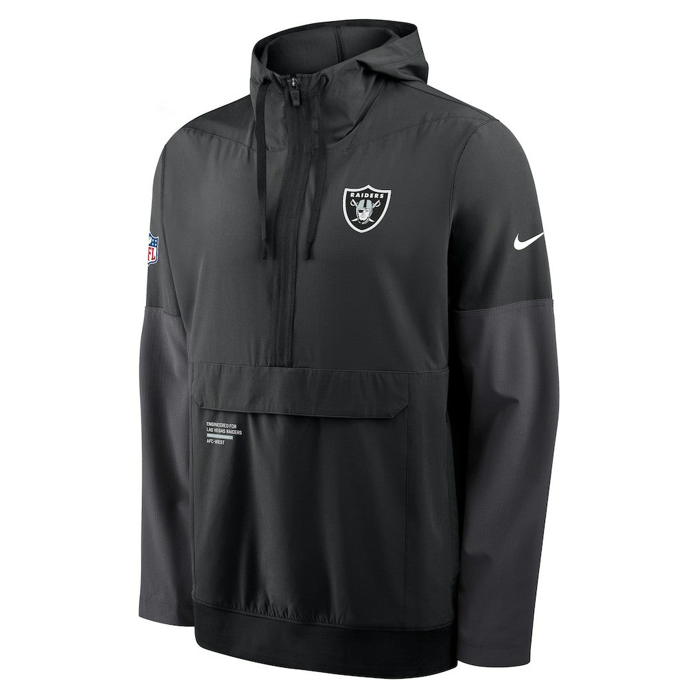 Las Vegas Raiders Nike Sideline Anorak Half-Zip Hoodie Jacket