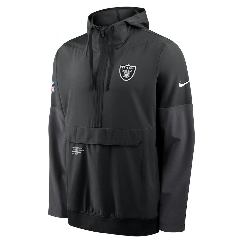 Las Vegas Raiders Nike Sideline Anorak Half-Zip Hoodie Jacket
