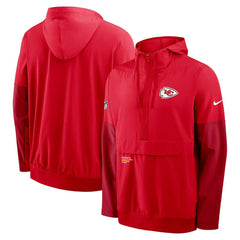 Kansas City Chiefs Nike Sideline Anorak Half-Zip Hoodie Jacket