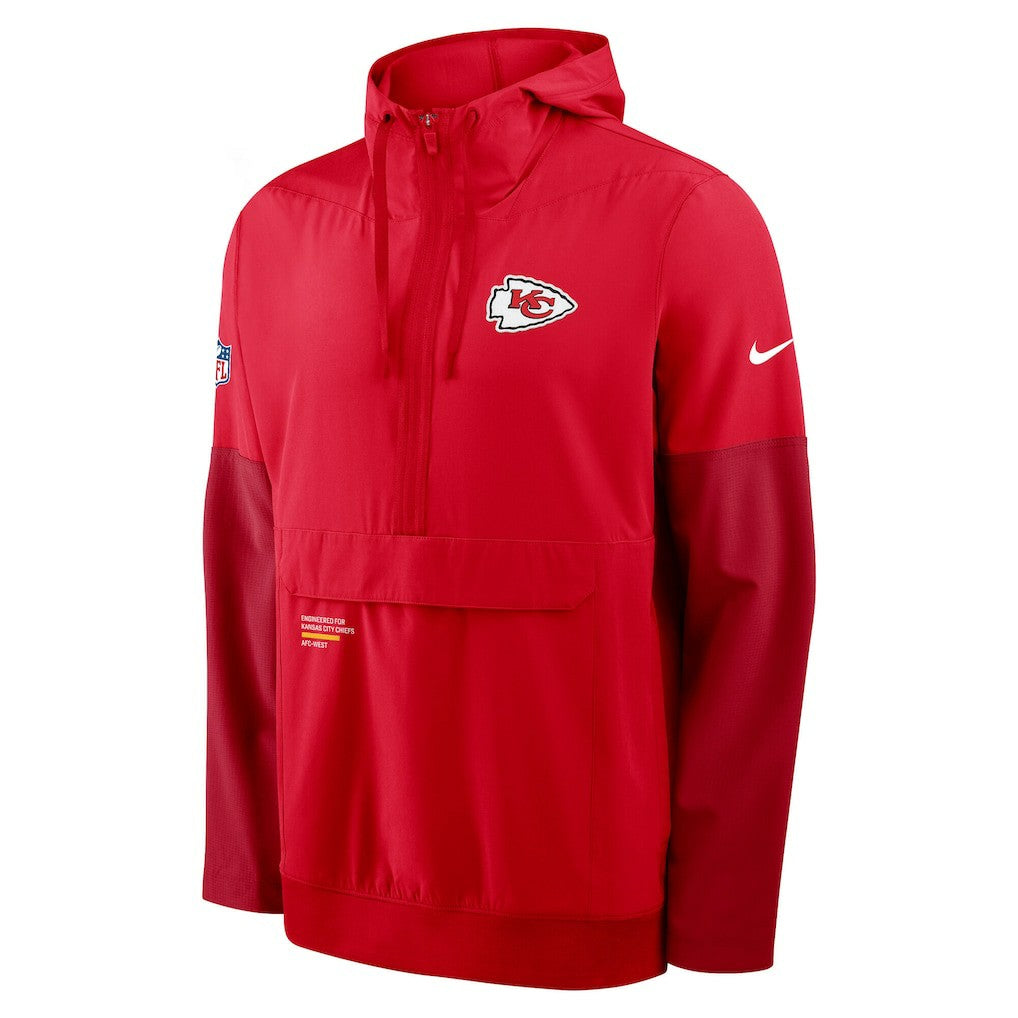 Kansas City Chiefs Nike Sideline Anorak Half-Zip Hoodie Jacket