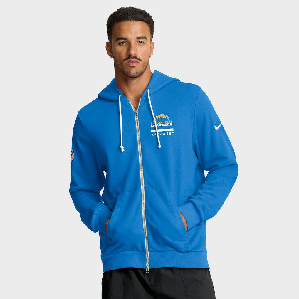Los Angeles Chargers Nike Sideline Standard Issue Utility Player Dri-FIT Full-Zip Hoodie