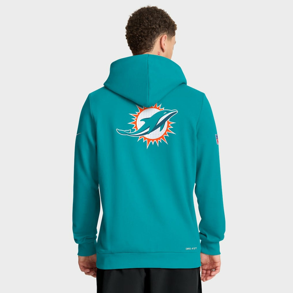 Miami Dolphins Nike Sideline Standard Issue Utility Player Dri-FIT Full-Zip Hoodie