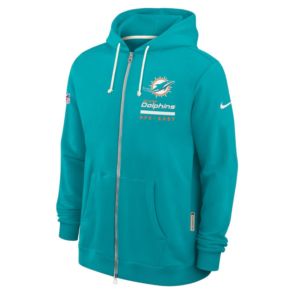 Miami Dolphins Nike Sideline Standard Issue Utility Player Dri-FIT Full-Zip Hoodie