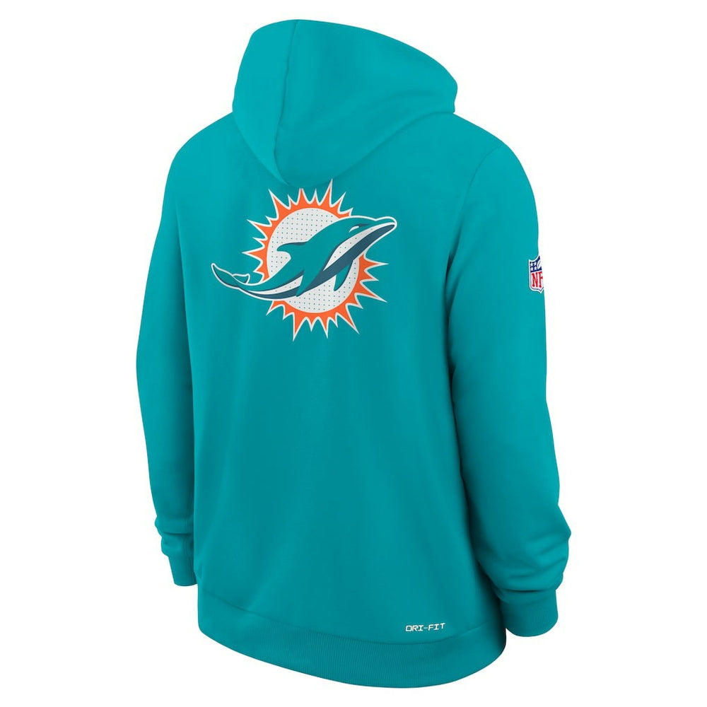 Miami Dolphins Nike Sideline Standard Issue Utility Player Dri-FIT Full-Zip Hoodie