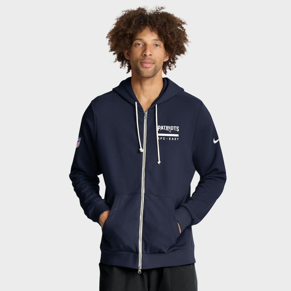 New England Patriots Nike Sideline Standard Issue Utility Player Dri-FIT Full-Zip Hoodie