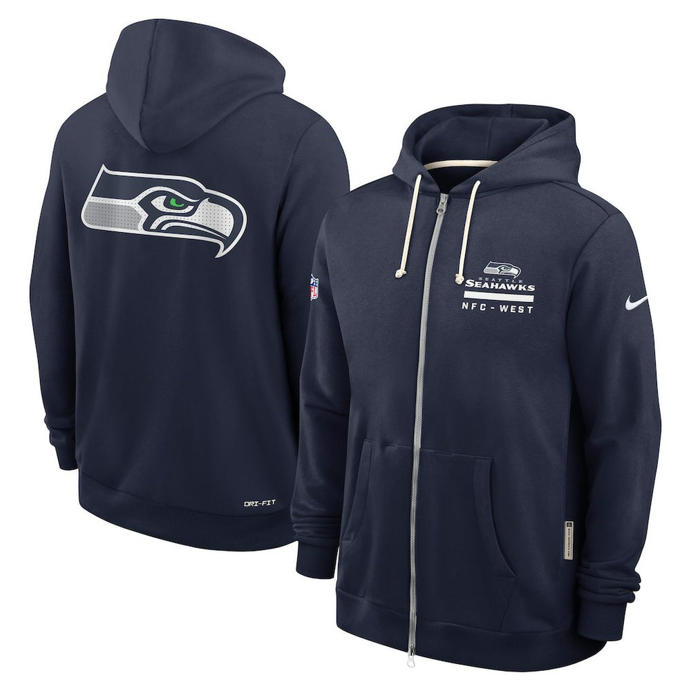 Seattle Seahawks Nike Sideline Standard Issue Utility Player Dri-FIT Full-Zip Hoodie