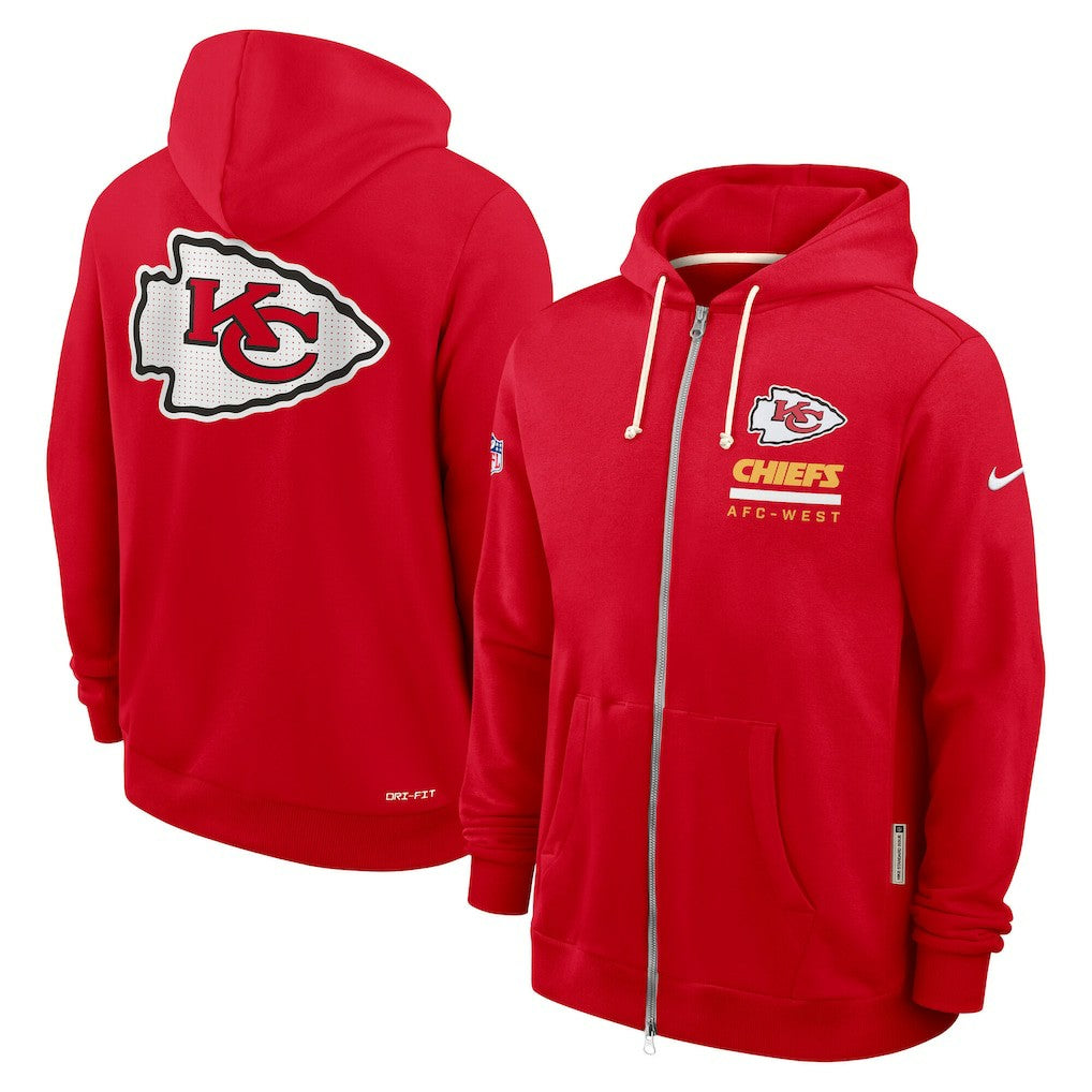 Kansas City Chiefs Nike Sideline Standard Issue Utility Player Dri-FIT Full-Zip Hoodie
