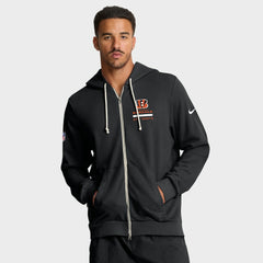Cincinnati Bengals Nike Sideline Standard Issue Utility Player Dri-FIT Full-Zip Hoodie