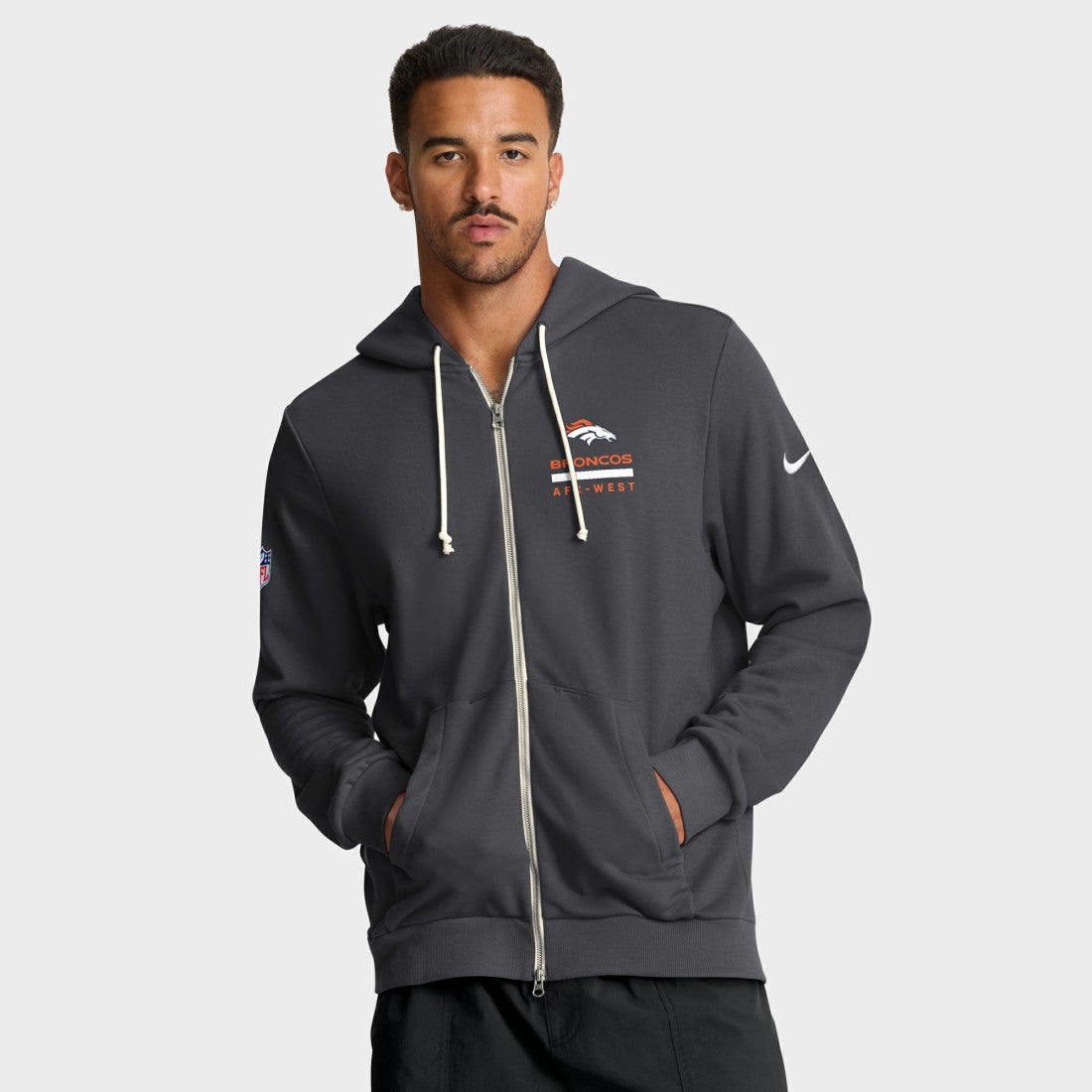Denver Broncos Nike Sideline Standard Issue Utility Player Dri-FIT Full-Zip Hoodie