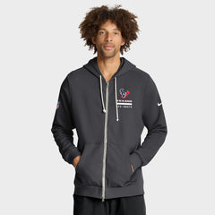 Houston Texans Nike Sideline Standard Issue Utility Player Dri-FIT Full-Zip Hoodie
